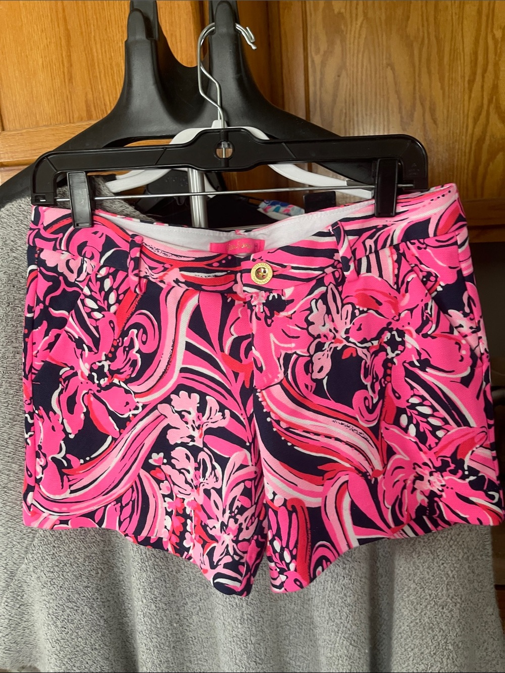 Lilly Pulitzer Callahan Knit Shorts Flirty Fins And Feathers - Size 4